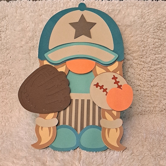 Handcrafted Baseball Gnome Set - Picture 3 of 3